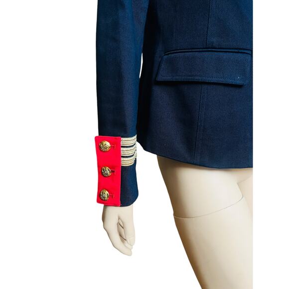 Lauren Ralph Lauren Officer's Jacket Size 6 Slim fit Stand Collar Gold Buttons - Picture 12 of 16